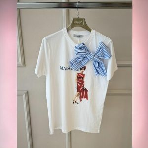 T-shirt MARYLEY con stampa e fiocco