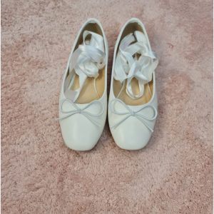Ballerine SUSYMIX con lacci , BIANCO