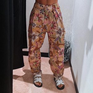 Pantalone Cargo TENSIONE IN fantasia floreale