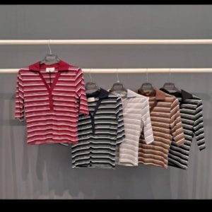 Polo Crop VICOLO a righe