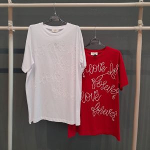 T-shirt Over VICOLO con ricamo