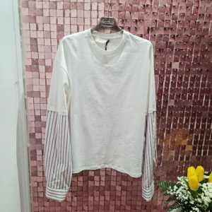 T-shirt Over VICOLO con manica a camicia