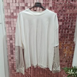 T-shirt Over VICOLO con maniche a camicia