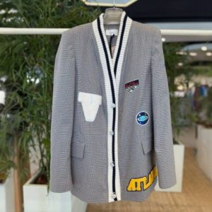 Giacca VICOLO in Pied de Poul con Patch & bottoni gioiello