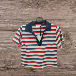 Polo Crop VICOLO a righe