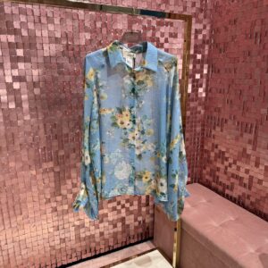 Camicia VICOLO floreale , AZZURRO