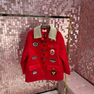 Trapuntino VICOLO con patch , ROSSO