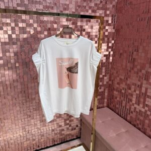 T-shirt Over VICOLO con stampa & strass