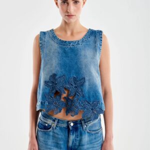 Top VICOLO mod XEA con macramè