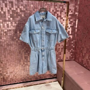 Salopette VICOLO in jeans con shorts