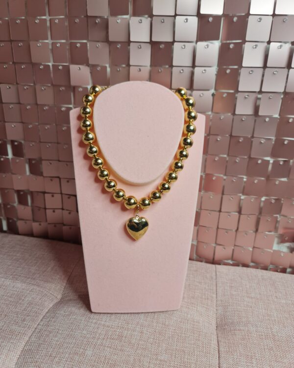 Collana con charm rimovibile a cuore