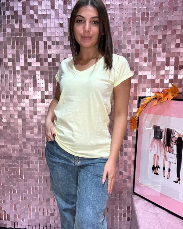 T-shirt SUSYMIX a V , basic, VARI COLORI