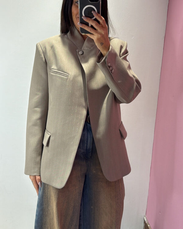 Blazer VICOLO gessato collo alto