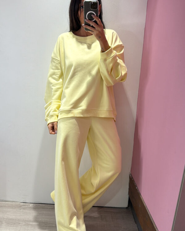 Felpa Over VICOLO basic, GIALLO PASTELLO
