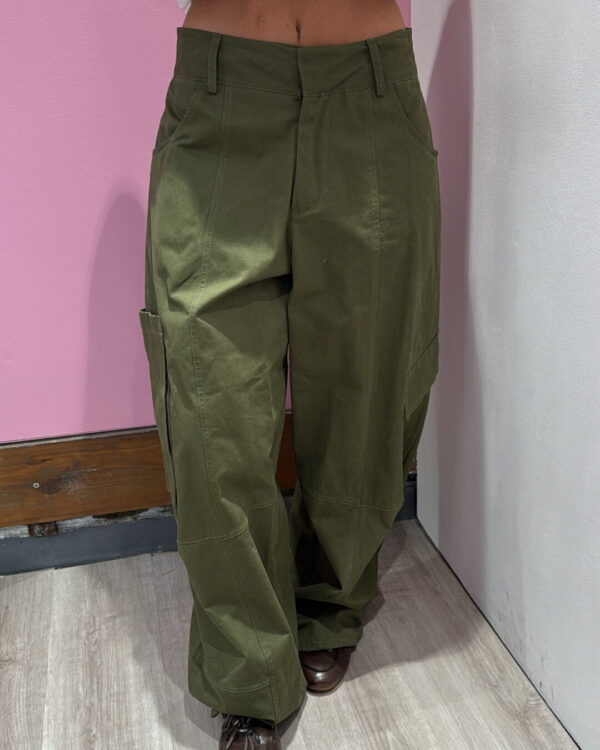 Pantalone MOTEL barrel & cargo , VERDE MILITARE