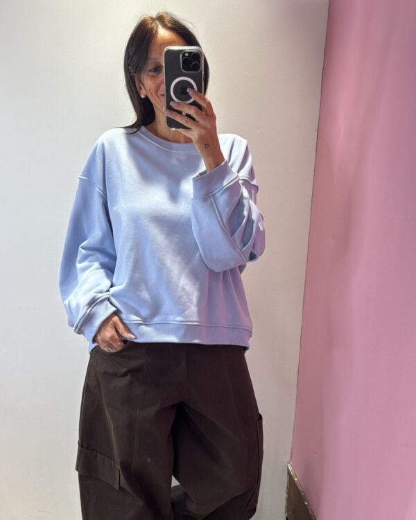 Felpa Over VICOLO Basic , AZZURRO