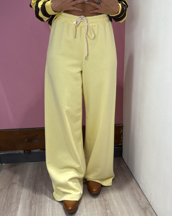 Pantalone VICOLO a palazzo con coulisse, GIALLO PASTELLO