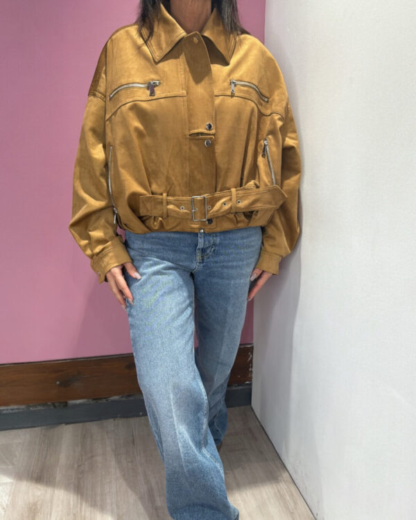 Chiodo/Bomber VICOLO scamosciato in ecopelle