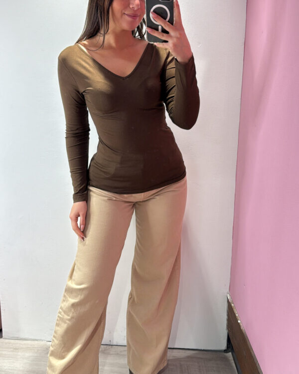 T-shirt SUSYMIX scollo a V entrambi i lati, VARI COLORI