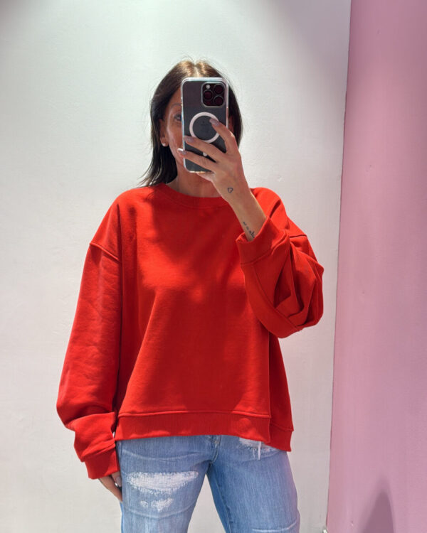 Felpa Over VICOLO Basic , ROSSO