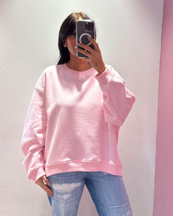 Felpa Over VICOLO basic ,  ROSA PASTELLO