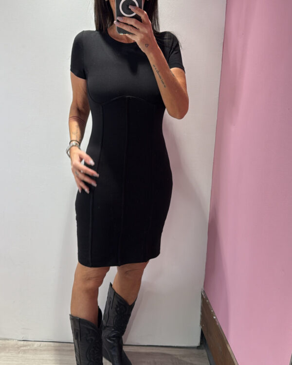 Abito VICOLO effetto corsetto, NERO