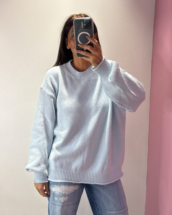 Pull VICOLO girocollo con profili a costine, VARI COLORI