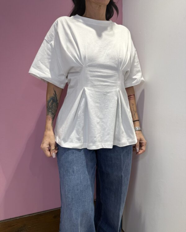 T-shirt VICOLO con impunture, BIANCO