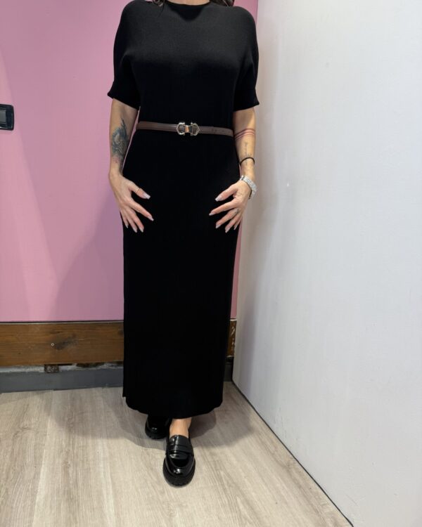 Abito Lungo VICOLO a costine, NERO