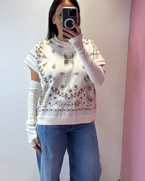 Smanicato MOTEL in fantasia bandana con manicotti, VARI COLORI