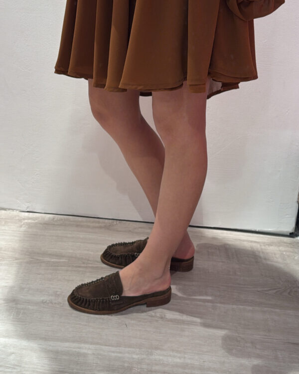 Sabot VIA MONDANA (attika) arricciato , MORO