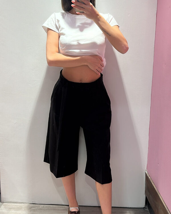 Bermuda VICOLO baggie con pieghe, NERO