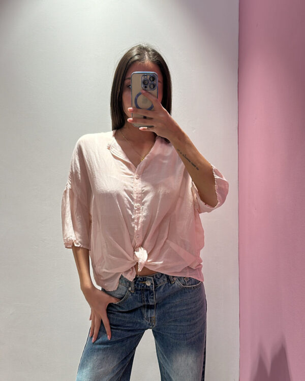 Camicia VICOLO in cotone & seta, ROSA