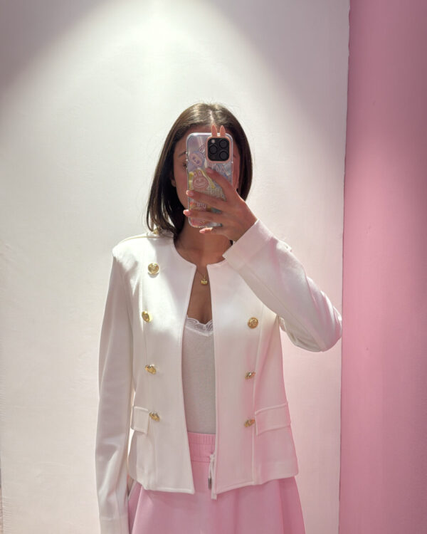 Giacca MOTEL con bottoni dorati, LATTE