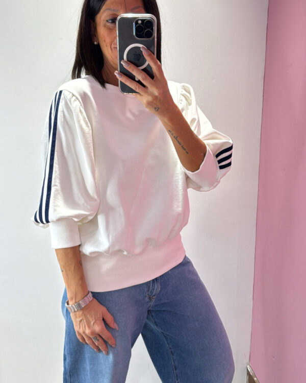 Felpa MOTEL con bande laterali & maniche a tre quarti