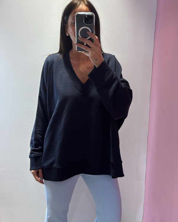 Felpa Over VICOLO a V , BLU