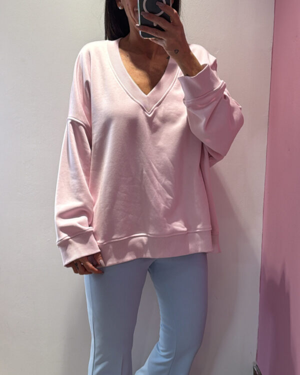 Felpa Over VICOLO a V, ROSA