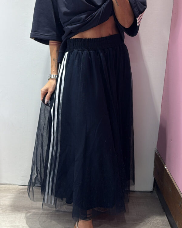 Gonna MOTEL in tulle con bande laterali