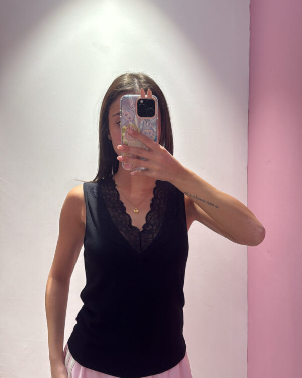 Canotta VICOLO con dettaglio in pizzo