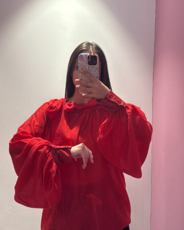 Blusa / Camicia VICOLO  fiocco & manica a baloon, VARI COLORI