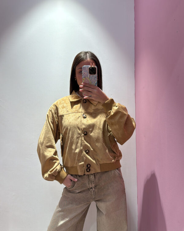 Bomber SUSYMIX in eco dainetto , COGNAC