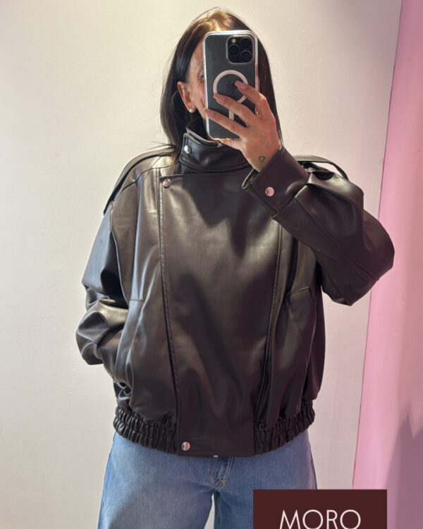 Bomber VICOLO in ecopelle , MORO