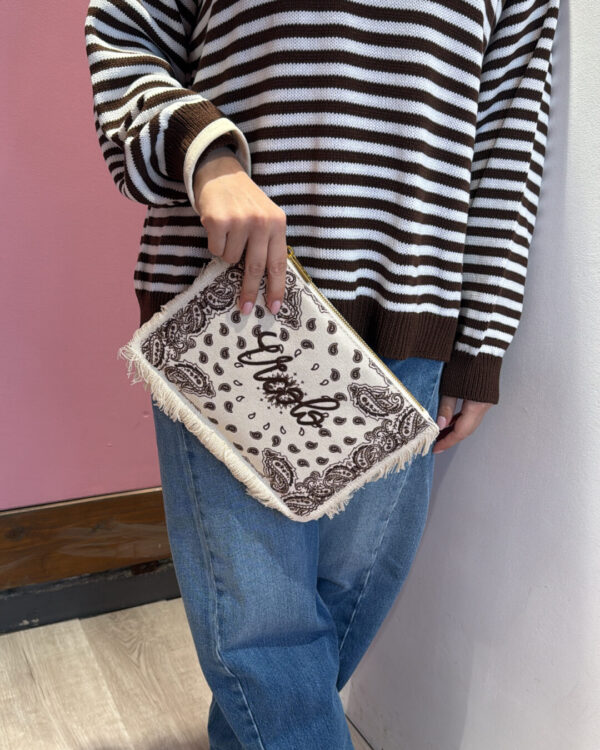 Pochette VICOLO con frange sul bordo