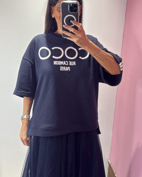 Felpa MOTEL con bande laterali, BLU