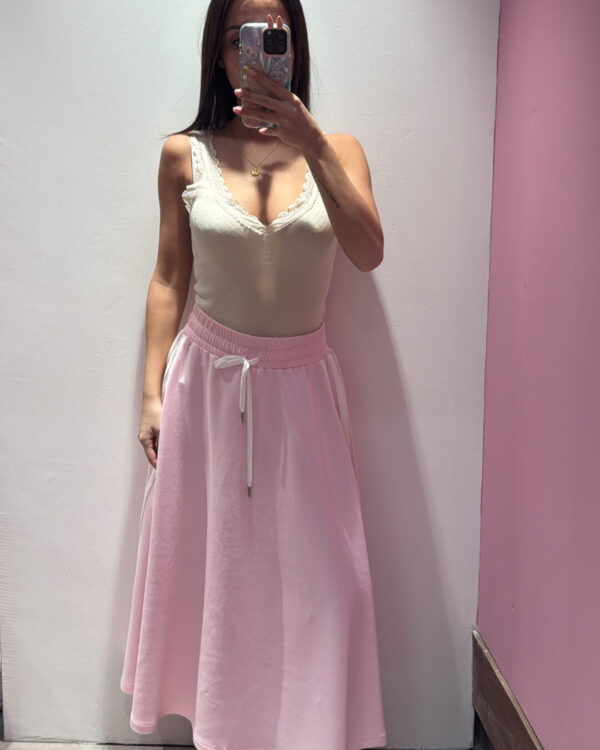 Gonna MOTEL con bande laterali, ROSA