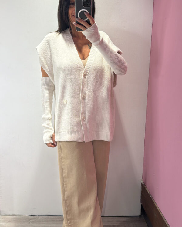 Gilet MOTEL con manicotti & bottone spostato, VARI COLORI