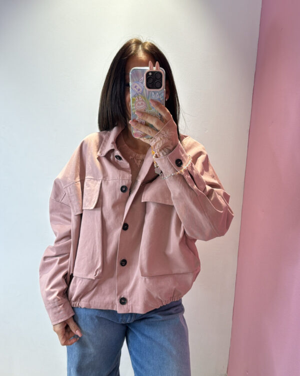 Giubbino MOTEL con tasconi frontali, ROSA