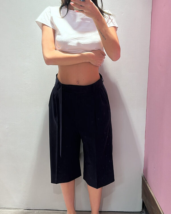 Bermuda VICOLO baggie con pieghe, BLU