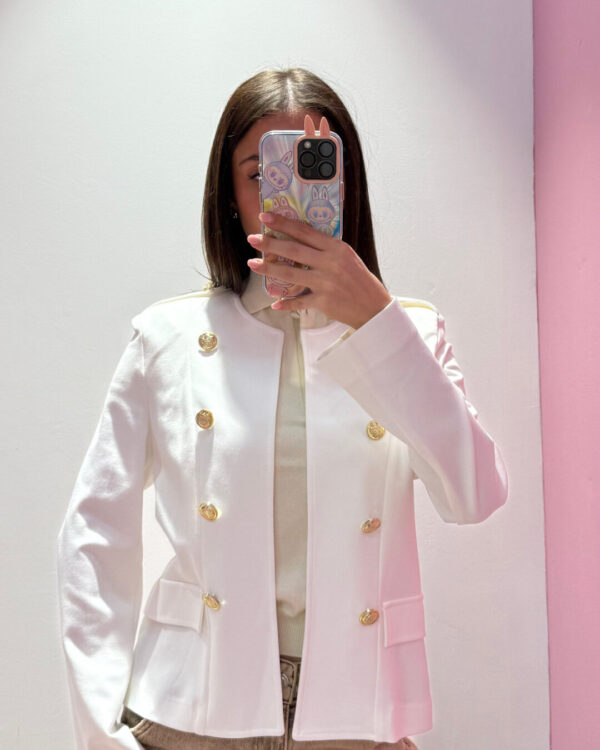 Giacca MOTEL con bottoni dorati , LATTE