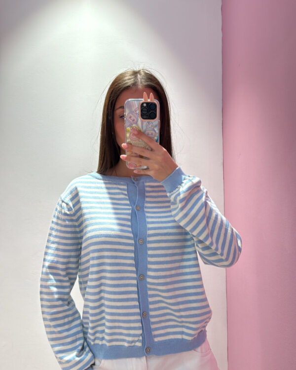 Cardigan SUSYMIX a righe 100% cotone , VARI COLORI